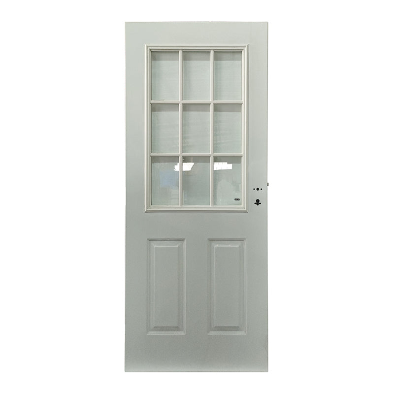 Steel Door with 9 Lite Fixed Grills