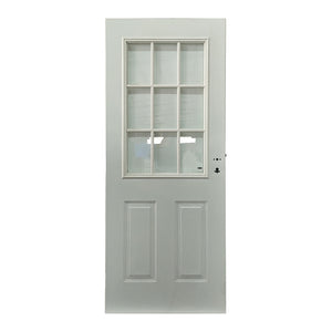 Steel Door with 9 Lite Fixed Grills